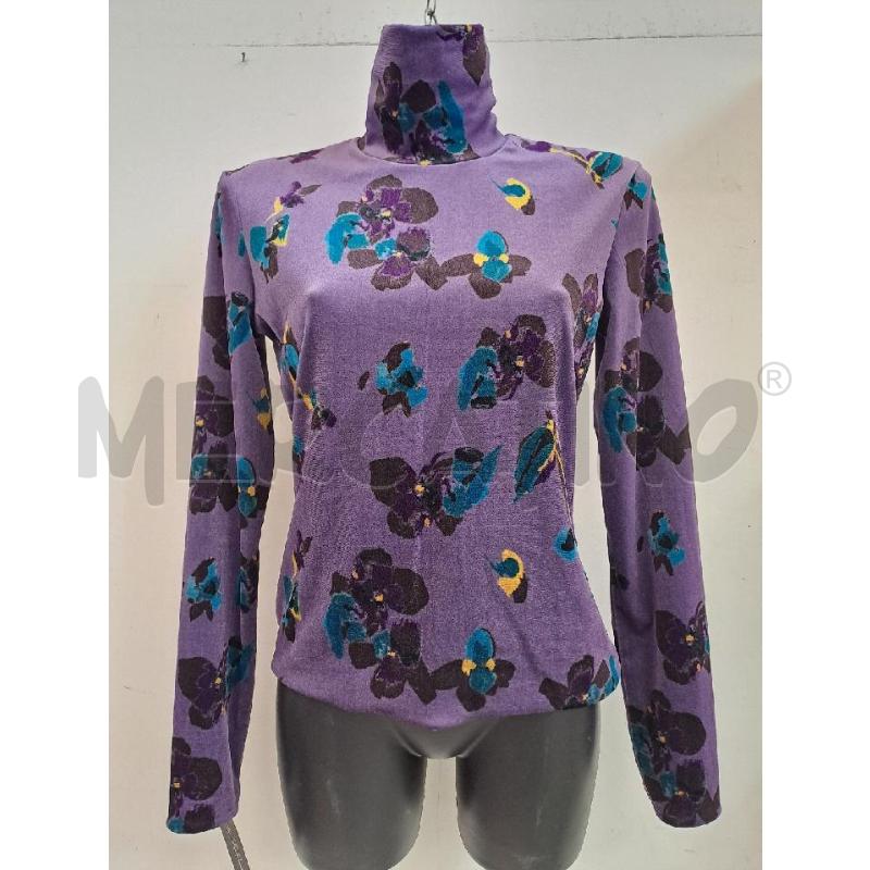 DOLCEVITA DONNA INTREND VIOLA FIORI VERDI GIALLI CERNIERA DIETRO  | Mercatino dell'Usato Catanzaro 1