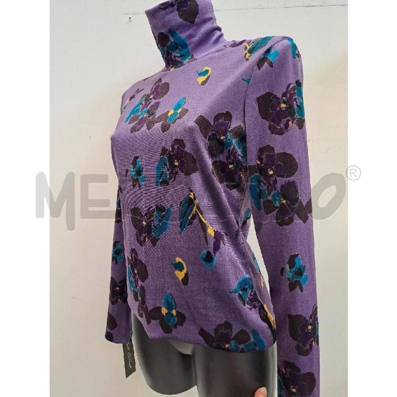 DOLCEVITA DONNA INTREND VIOLA FIORI VERDI GIALLI CERNIERA DIETRO  | Mercatino dell'Usato Catanzaro 2