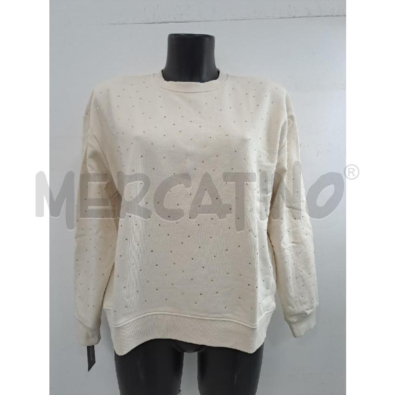 FELPA DONNA EMME MARELLA BEIGE STRASS | Mercatino dell'Usato Catanzaro 1