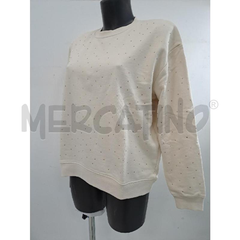 FELPA DONNA EMME MARELLA BEIGE STRASS | Mercatino dell'Usato Catanzaro 2