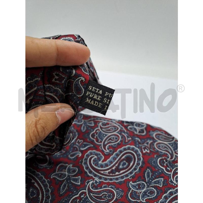 FOULARD 100 SETA PAISLEY AMARANTO BLU  | Mercatino dell'Usato Catanzaro 3