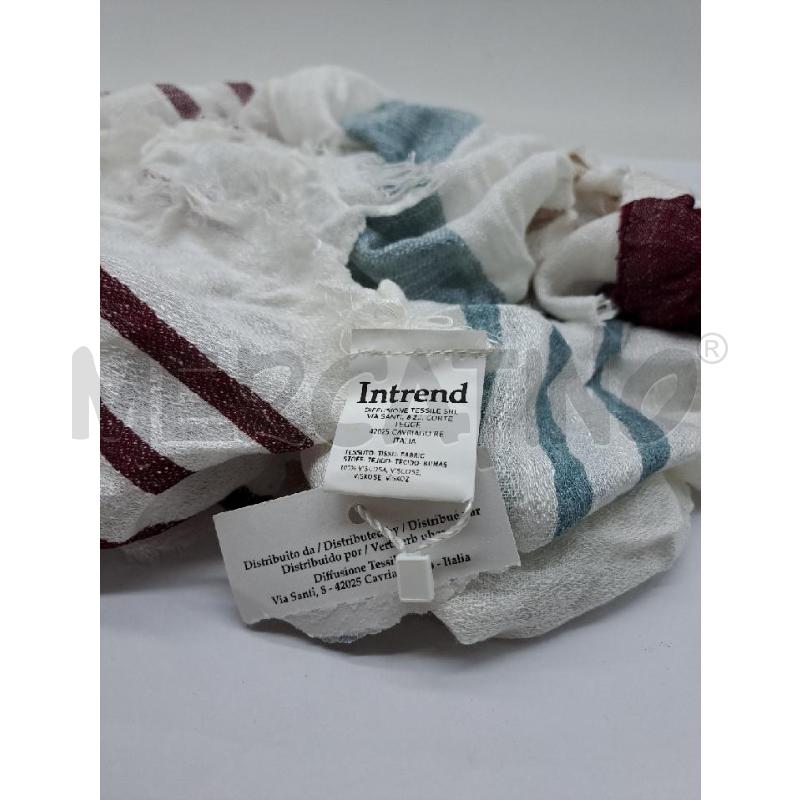 FOULARD INTREND BIANCO RIGA AMARANTO  | Mercatino dell'Usato Catanzaro 3