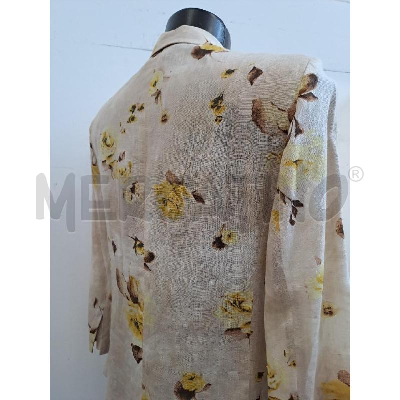 GIACCA DONNA LUISA SPAGNOLI 100% BEGIE FIORI GIALLO MARRONE | Mercatino dell'Usato Catanzaro 3