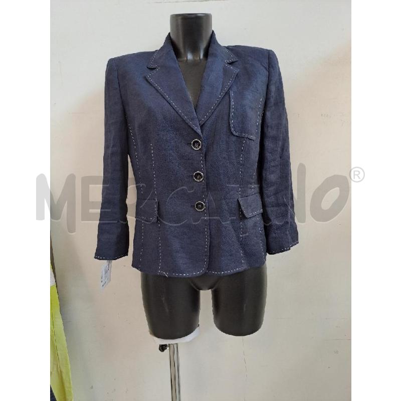 GIACCA DONNA LUISA SPAGNOLI BLU FILLO BIANCO | Mercatino dell'Usato Catanzaro 1