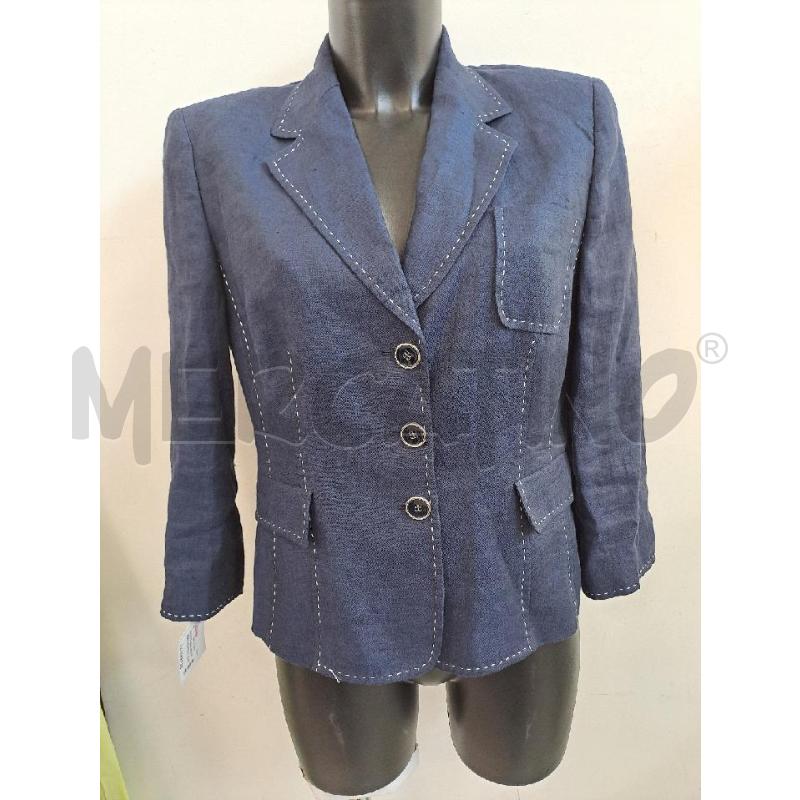 GIACCA DONNA LUISA SPAGNOLI BLU FILLO BIANCO | Mercatino dell'Usato Catanzaro 2