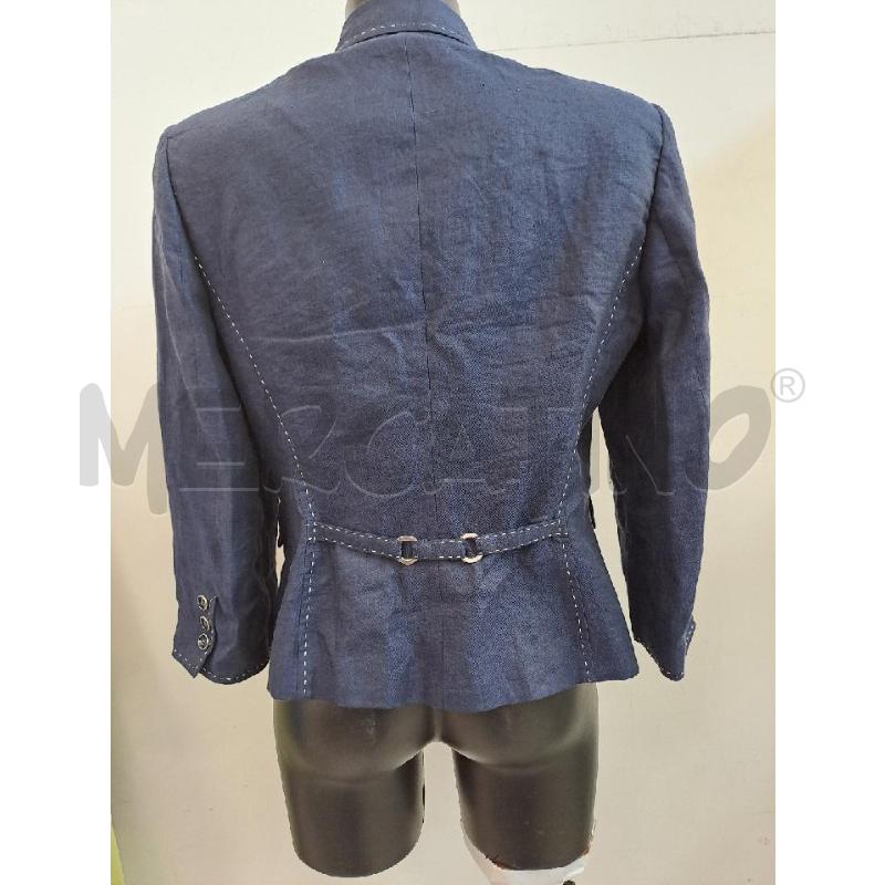 GIACCA DONNA LUISA SPAGNOLI BLU FILLO BIANCO | Mercatino dell'Usato Catanzaro 3