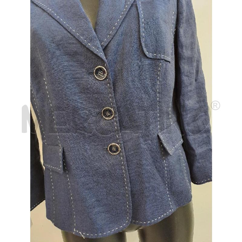 GIACCA DONNA LUISA SPAGNOLI BLU FILLO BIANCO | Mercatino dell'Usato Catanzaro 4