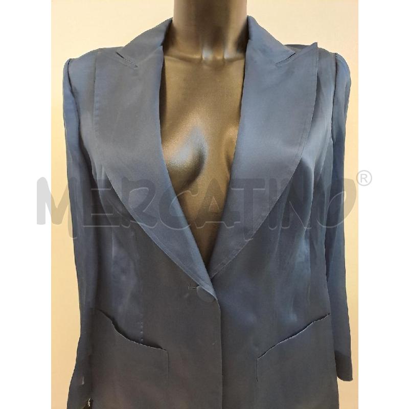 GIACCA DONNA LUISA SPAGNOLI BLU SETA MONOBOTTONE | Mercatino dell'Usato Catanzaro 2
