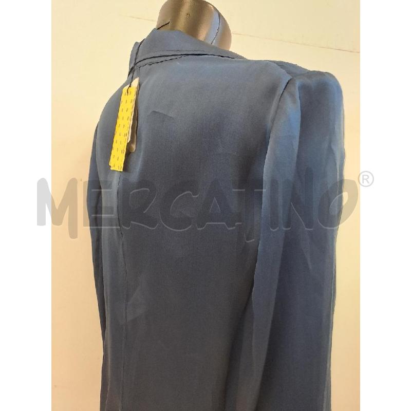 GIACCA DONNA LUISA SPAGNOLI BLU SETA MONOBOTTONE | Mercatino dell'Usato Catanzaro 3