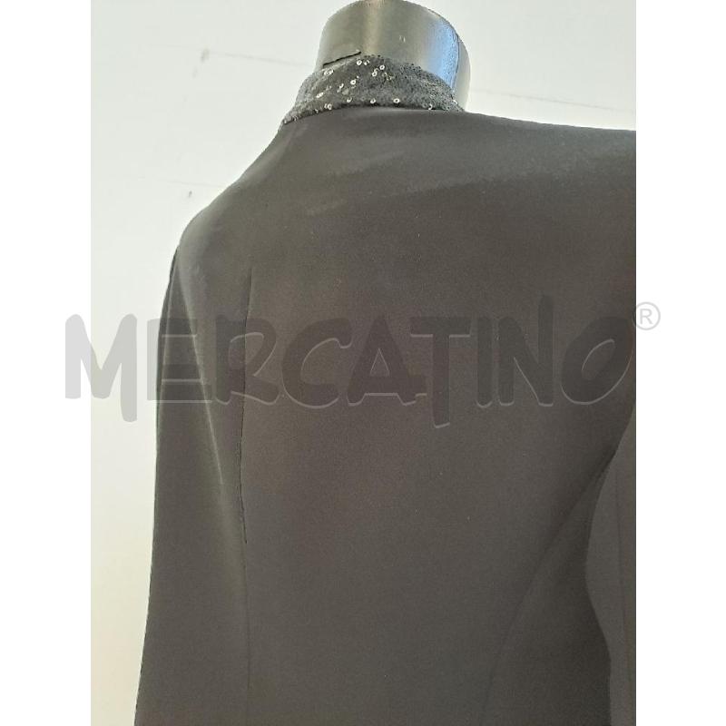 GIACCA DONNA LUISA SPAGNOLI NERO BORDO PAILLETTES SETA | Mercatino dell'Usato Catanzaro 3