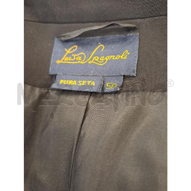 GIACCA DONNA LUISA SPAGNOLI NERO BORDO PAILLETTES SETA | Mercatino dell'Usato Catanzaro 4