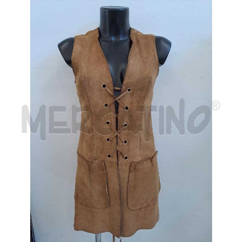 GILET DONNA GRAMIGNANI CUOIO VERA PELLE LUNGO LACCI | Mercatino dell'Usato Catanzaro 1
