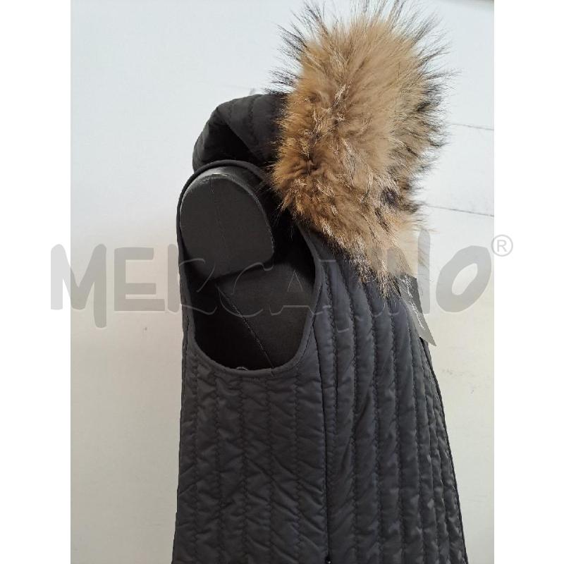 GILET DONNA MAX MARA NERO BORDO CAPUCCIO MURMASKY  | Mercatino dell'Usato Catanzaro 2