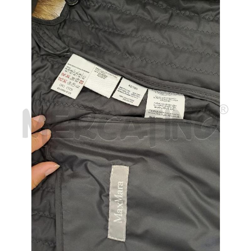 GILET DONNA MAX MARA NERO BORDO CAPUCCIO MURMASKY  | Mercatino dell'Usato Catanzaro 4