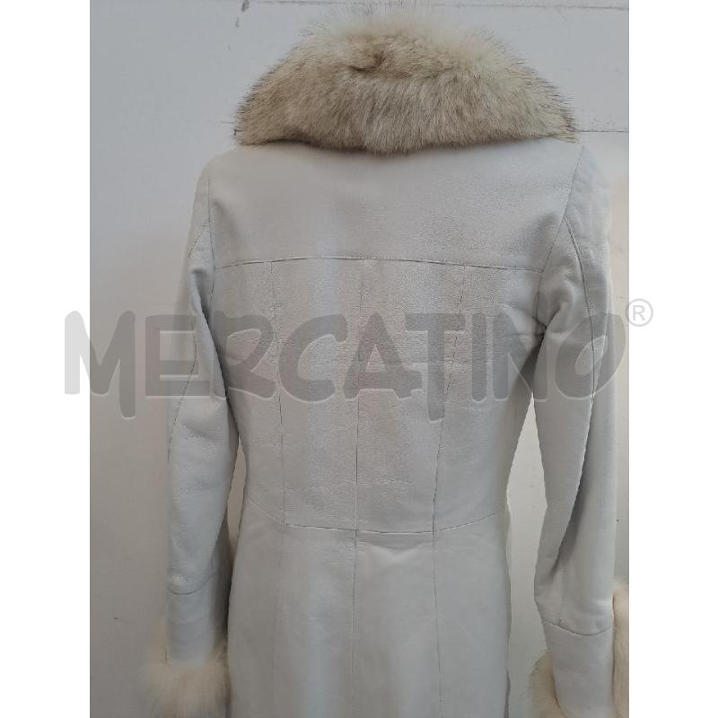 GIUBBINO DONNA PELLE LEATHER BIANCO BORDO PELLICCOIA | Mercatino dell'Usato Catanzaro 4