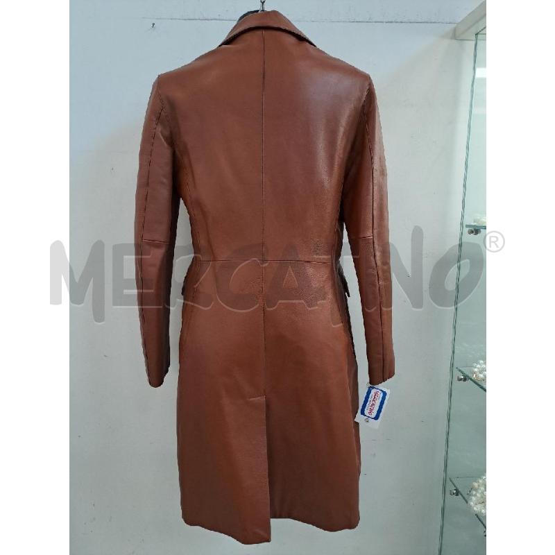 GIUBBINO DONNA VERA PELLE MARRONE LUNGO  | Mercatino dell'Usato Catanzaro 3