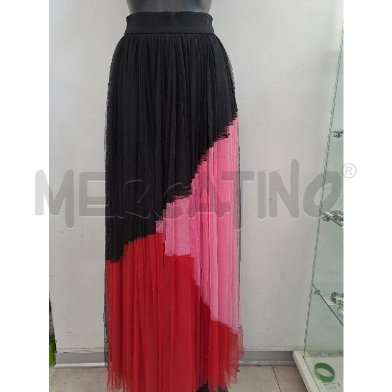 GONNA FAUSTO PUGLISI LUNGA TULLE NERO FUCSIA  | Mercatino dell'Usato Catanzaro 1