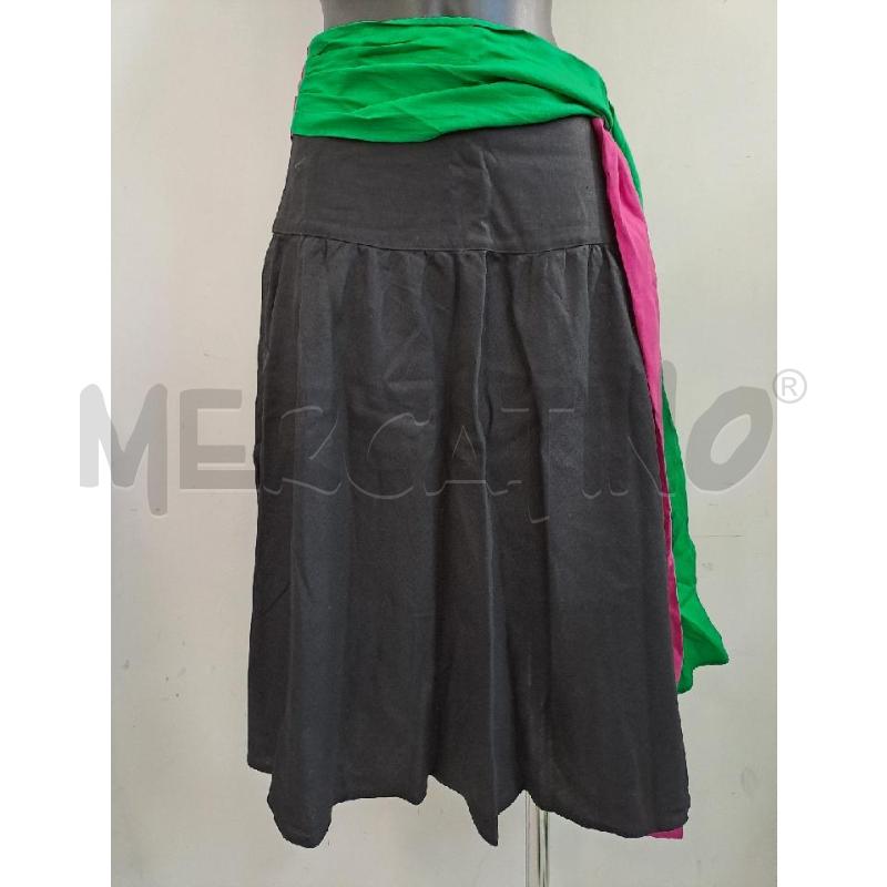GONNA GLAMUR NERO FASCIONE VERDE FUXIA  | Mercatino dell'Usato Catanzaro 1