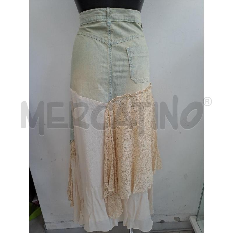 GONNA JEANS MARILÙ LAV VERDE PIZZO BEIGE FIORI SETA  | Mercatino dell'Usato Catanzaro 4