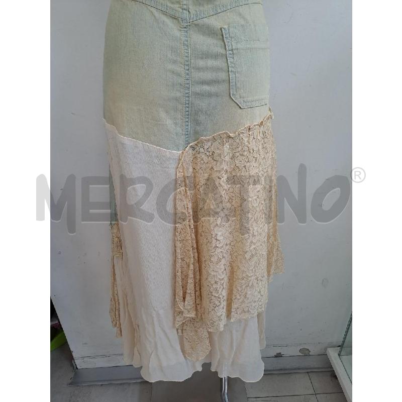 GONNA JEANS MARILÙ LAV VERDE PIZZO BEIGE FIORI SETA  | Mercatino dell'Usato Catanzaro 5