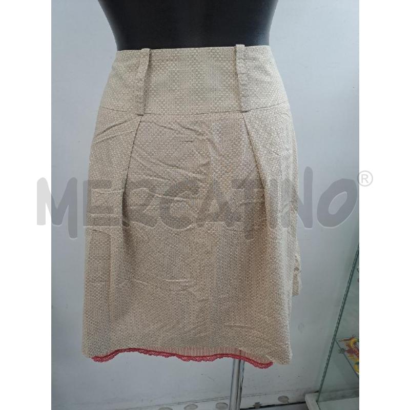GONNA PATRIZIA PEPE BEIGE RETATA ARANCIO PIZZO ROSA  | Mercatino dell'Usato Catanzaro 3