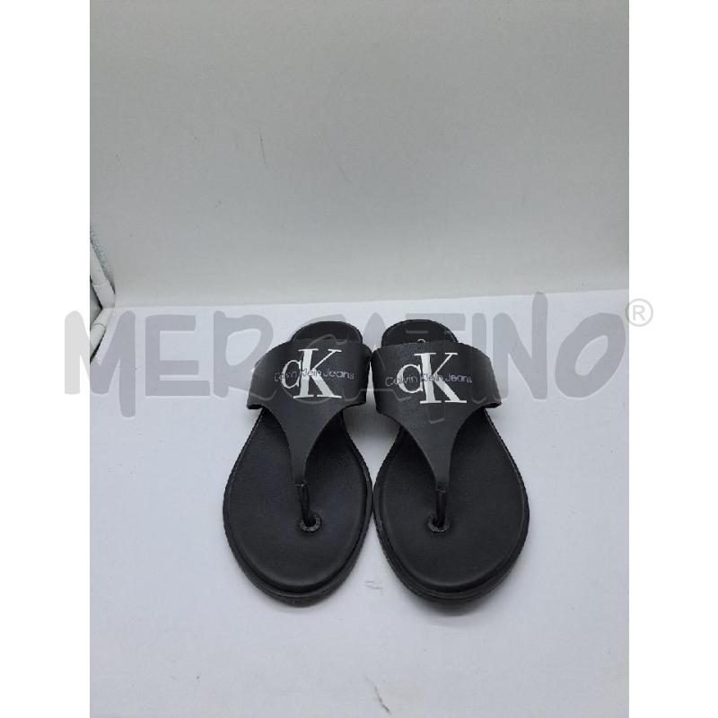 INFRADITO DONNA CALVIN KLEIN NERO SCRITTA BIANCA  | Mercatino dell'Usato Catanzaro 1