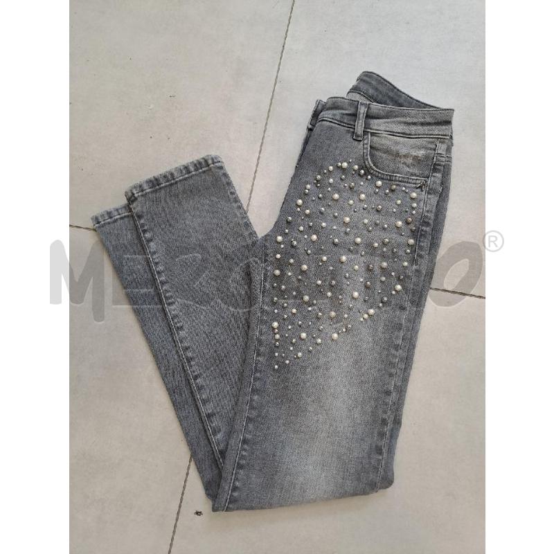 JEANS DONNA PATRIZIA PEPE LAV GRIGIO PERLINE BIANCHE | Mercatino dell'Usato Catanzaro 1