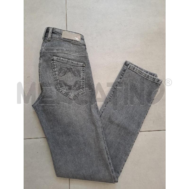 JEANS DONNA PATRIZIA PEPE LAV GRIGIO PERLINE BIANCHE | Mercatino dell'Usato Catanzaro 2
