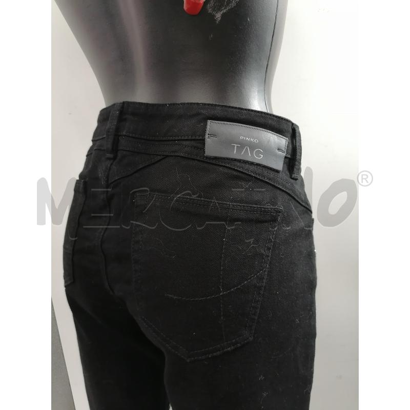 JEANS DONNA PINKO NERO BORCHIE  | Mercatino dell'Usato Catanzaro 3