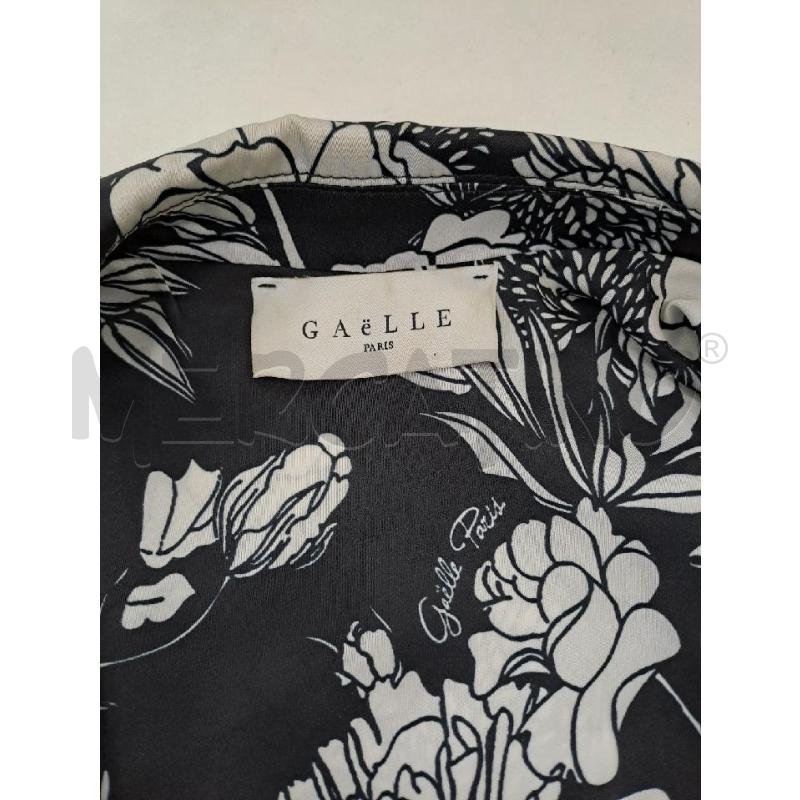 JUMPSUIT GAELLE SMANICATO NERO FIORI BIANCHI CINTURINA DORATA  | Mercatino dell'Usato Catanzaro 5