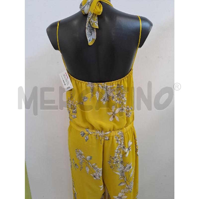 JUMPSUIT SADEY WITH LOVE GIALLO FIORI BIANCHI  | Mercatino dell'Usato Catanzaro 4