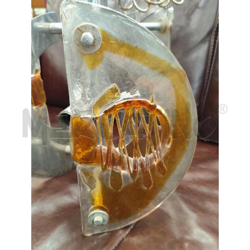 LAMPADARIO MURANO MEZZEGA VETRO MARRONE | Mercatino dell'Usato Catanzaro 2