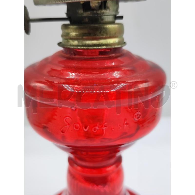 LAMPADA AD OLIO ROSSA BASE VETRO GOUDFISH | Mercatino dell'Usato Catanzaro 2