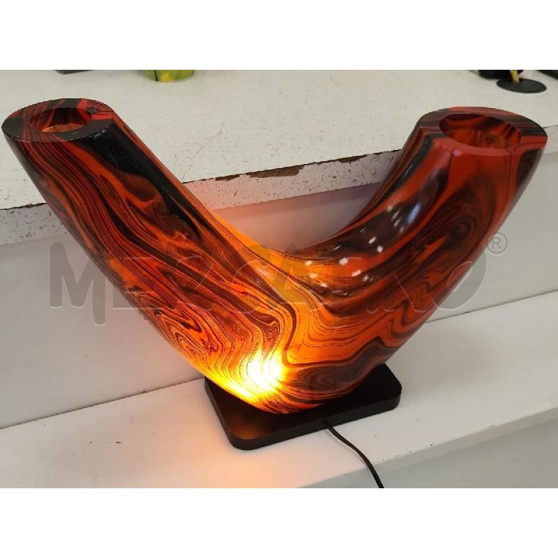 LAMPADA VETRORESINA ARANCIONE NERA SFUMATA | Mercatino dell'Usato Catanzaro 4