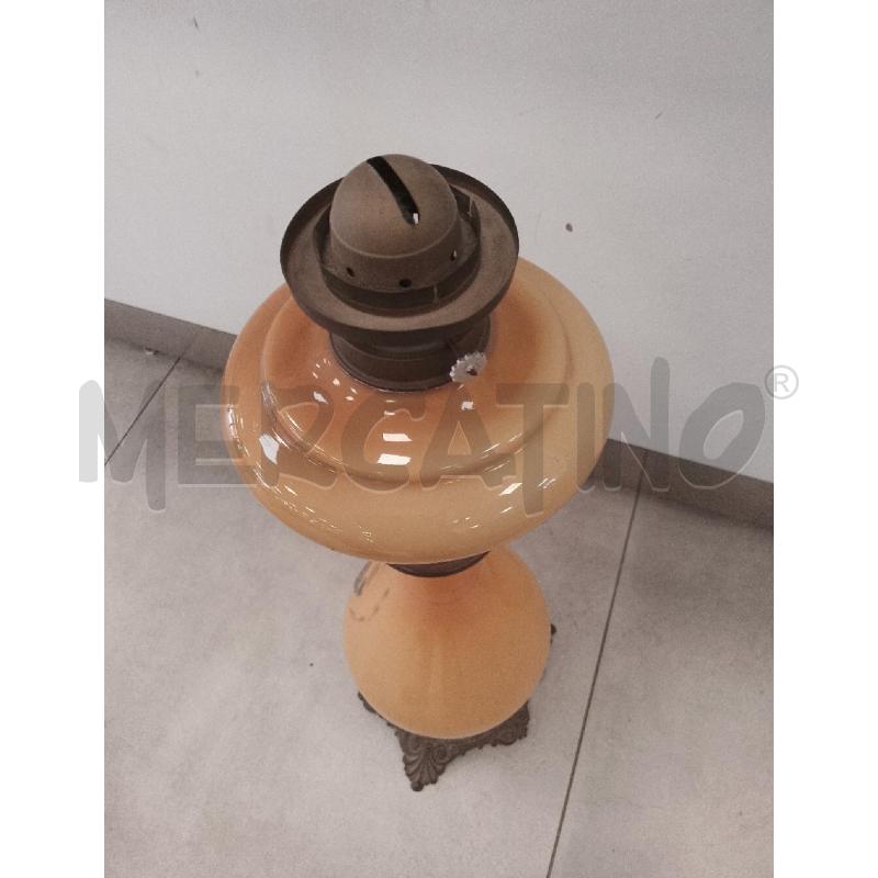 LUME VETRO CON BASE OTTONE DIPINTO PAESAGGIO | Mercatino dell'Usato Catanzaro 3