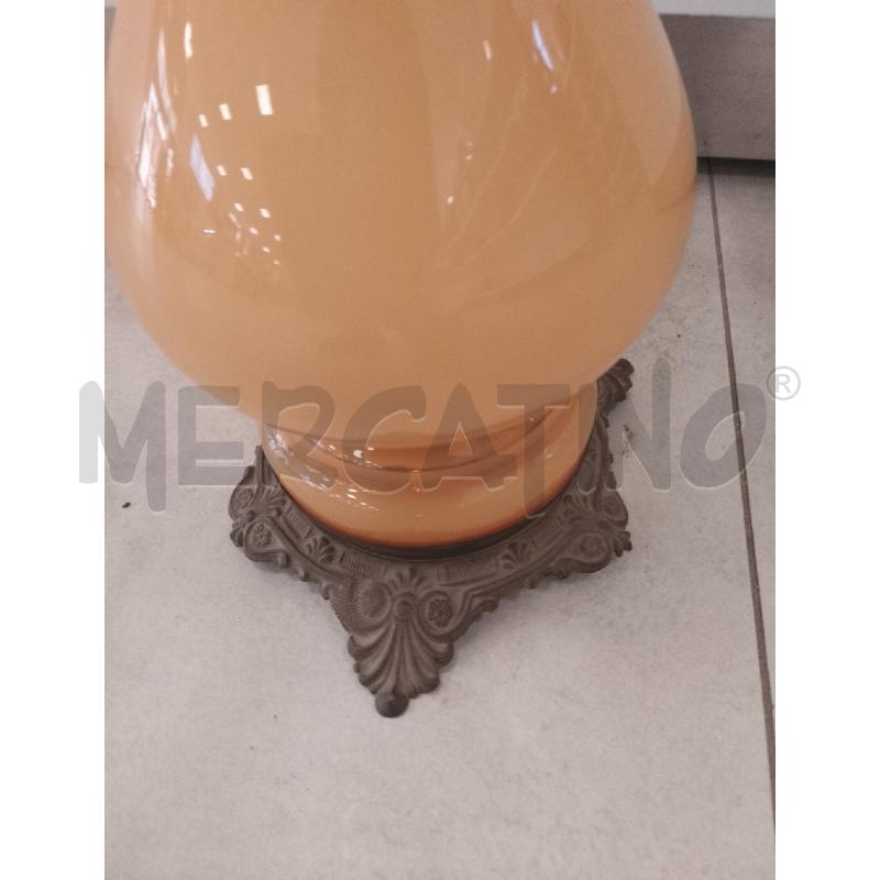 LUME VETRO CON BASE OTTONE DIPINTO PAESAGGIO | Mercatino dell'Usato Catanzaro 4