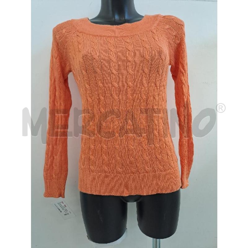 MAGLIA DONNA LAUREN RALPH LAUREN TRECCE ARANCIONE FILO COTONE  | Mercatino dell'Usato Catanzaro 1