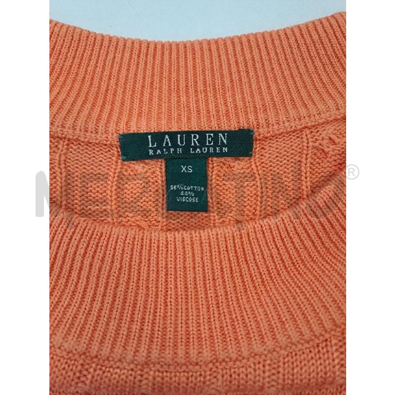 MAGLIA DONNA LAUREN RALPH LAUREN TRECCE ARANCIONE FILO COTONE  | Mercatino dell'Usato Catanzaro 4