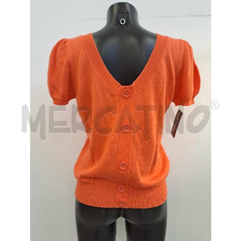 MAGLIA DONNA LUISA SPAGNOLI ARANCIONE SCOLO V RITRO BOTTONI | Mercatino dell'Usato Catanzaro 3