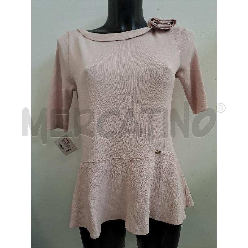 MAGLIA DONNA LUISA SPAGNOLI ROSA SCMAPANATA MTREQUARTI ROSELLINA LATERALE | Mercatino dell'Usato Catanzaro 1