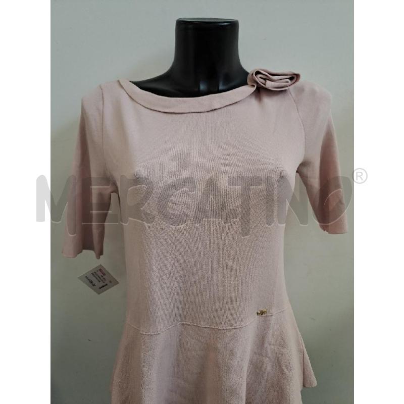 MAGLIA DONNA LUISA SPAGNOLI ROSA SCMAPANATA MTREQUARTI ROSELLINA LATERALE | Mercatino dell'Usato Catanzaro 2