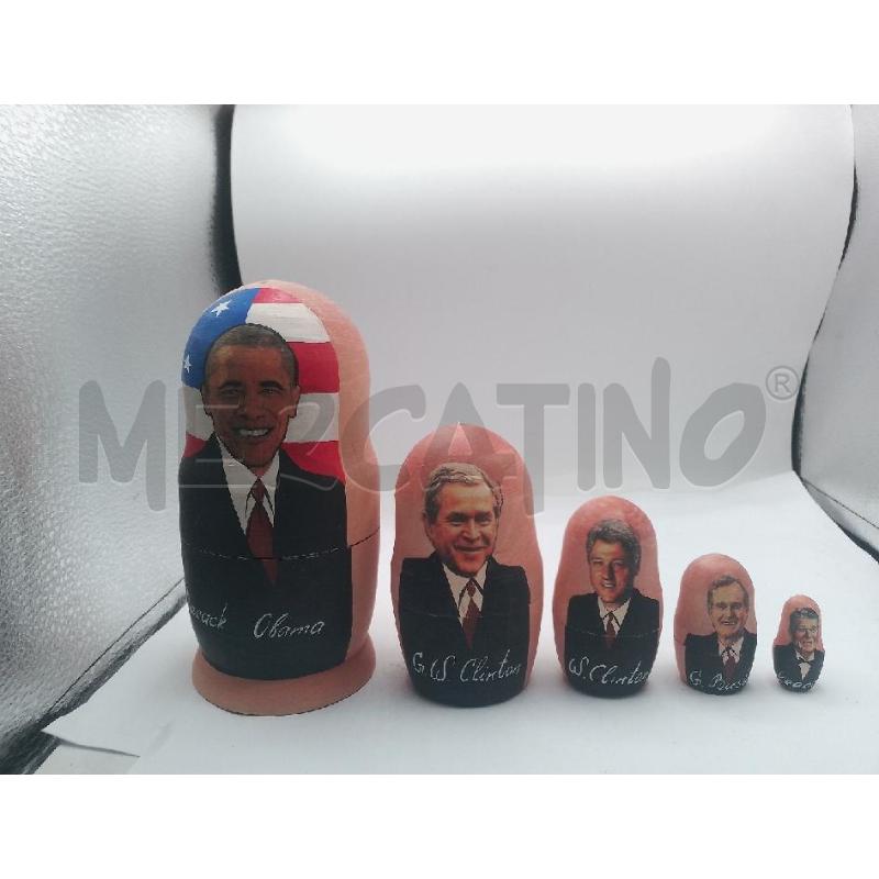 MATRIOSKE PRESIDENTI AMERICANI DA OBAMA CLINTON BUSH REAGAN | Mercatino dell'Usato Catanzaro 1