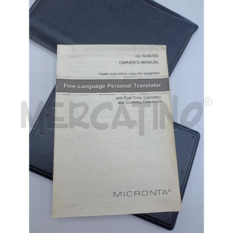 MICRONTA FIVE LANGUAGE WORD & PHRASE TRANSLATOR | Mercatino dell'Usato Catanzaro 3