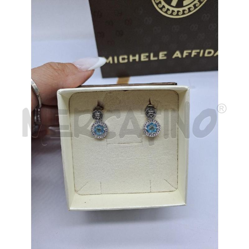 ORECCHINI DONNA MICHELE AFFIDATO LINEA PATHOS AZZURRO | Mercatino dell'Usato Catanzaro 2
