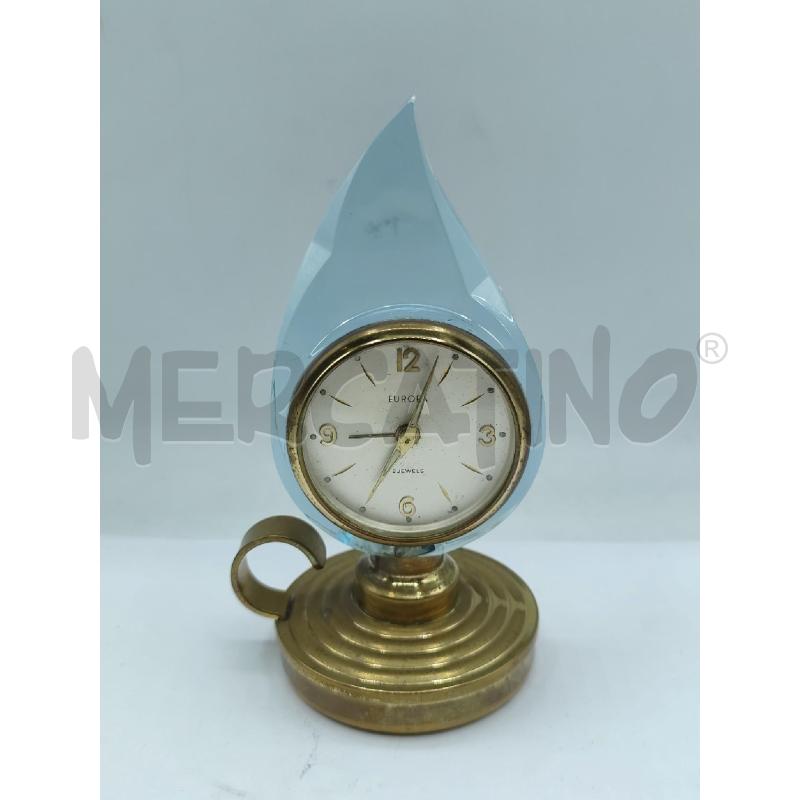 OROLOGIO A CARICA EUROPA VETRO BLU GOCCIA FUNZIONANTE | Mercatino dell'Usato Catanzaro 1