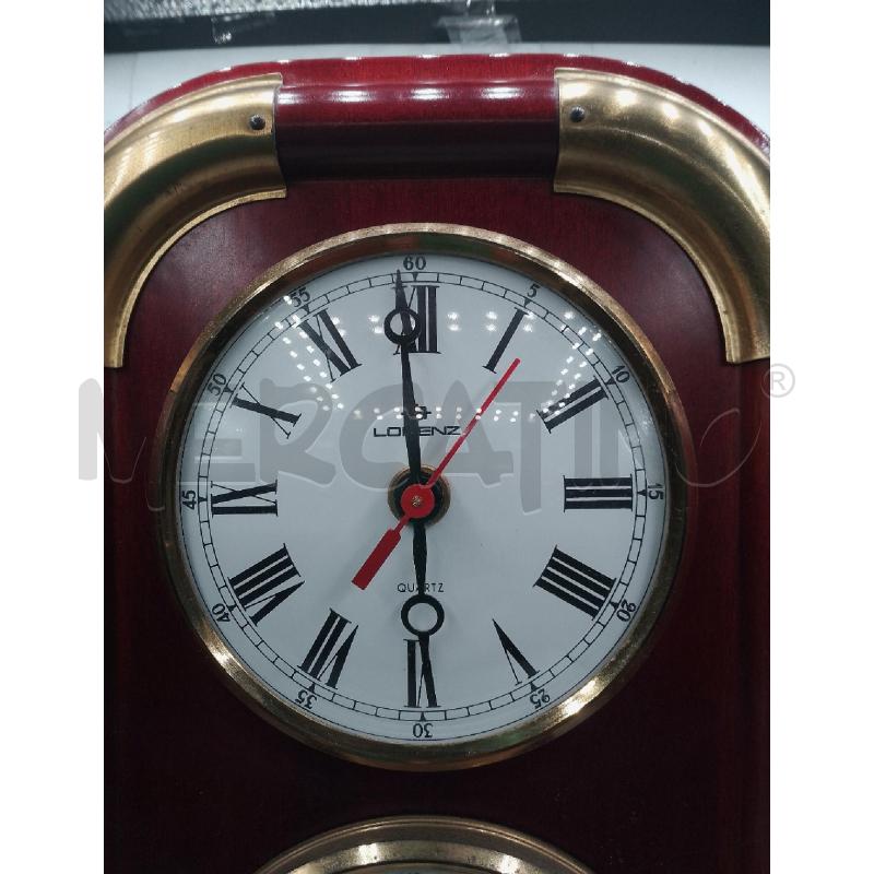 OROLOGIO BAROMETRO LORENZ LEGNO E OTTONE | Mercatino dell'Usato Catanzaro 2