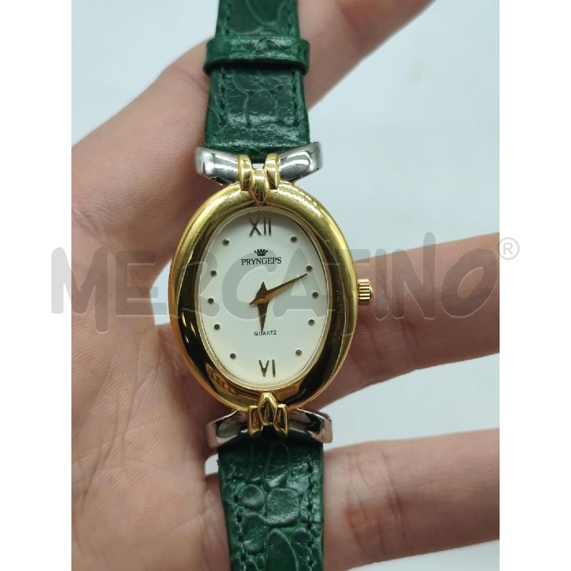 OROLOGIO DA POLSO PRYNGEPS QUARTZ A0788 PELLE VERDE | Mercatino dell'Usato Catanzaro 2
