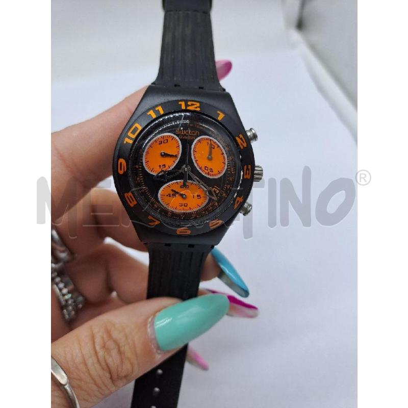 OROLOGIO DA POLSO SWATCH BLANCHINO NERO ARANCIO | Mercatino dell'Usato Catanzaro 1