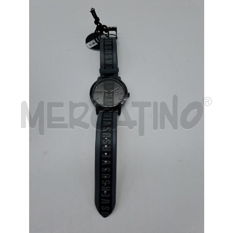 OROLOGIO DA POLSO VERSUS VERSACE UOMO NERO CINTURINO GRIGIO | Mercatino dell'Usato Catanzaro 2