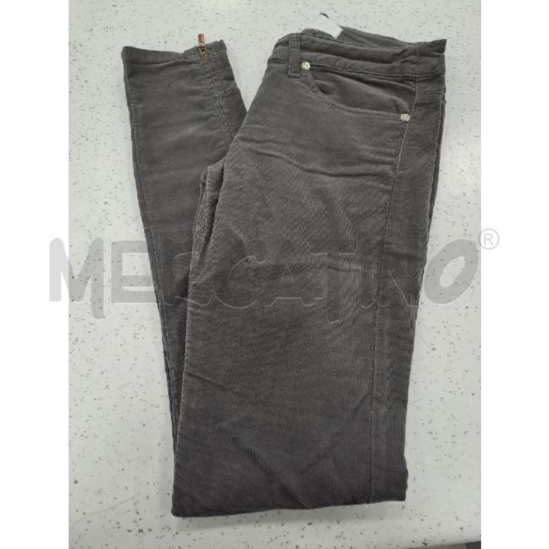 PANTALONE DONNA ELISABETTA FRANCHI VELLUTO GRIGIO  | Mercatino dell'Usato Catanzaro 3
